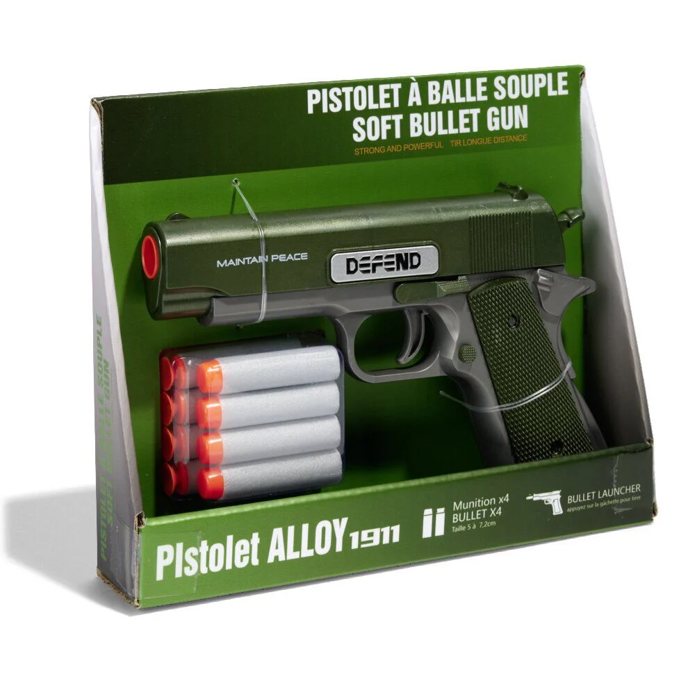 Pistolet fléchette plastique - 4 modèles