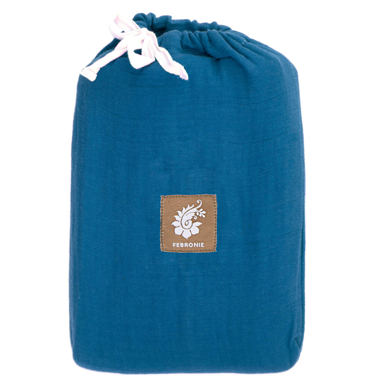 Febronie Home Taie d'oreiller 100% Gaze de Coton Clara bleu jean