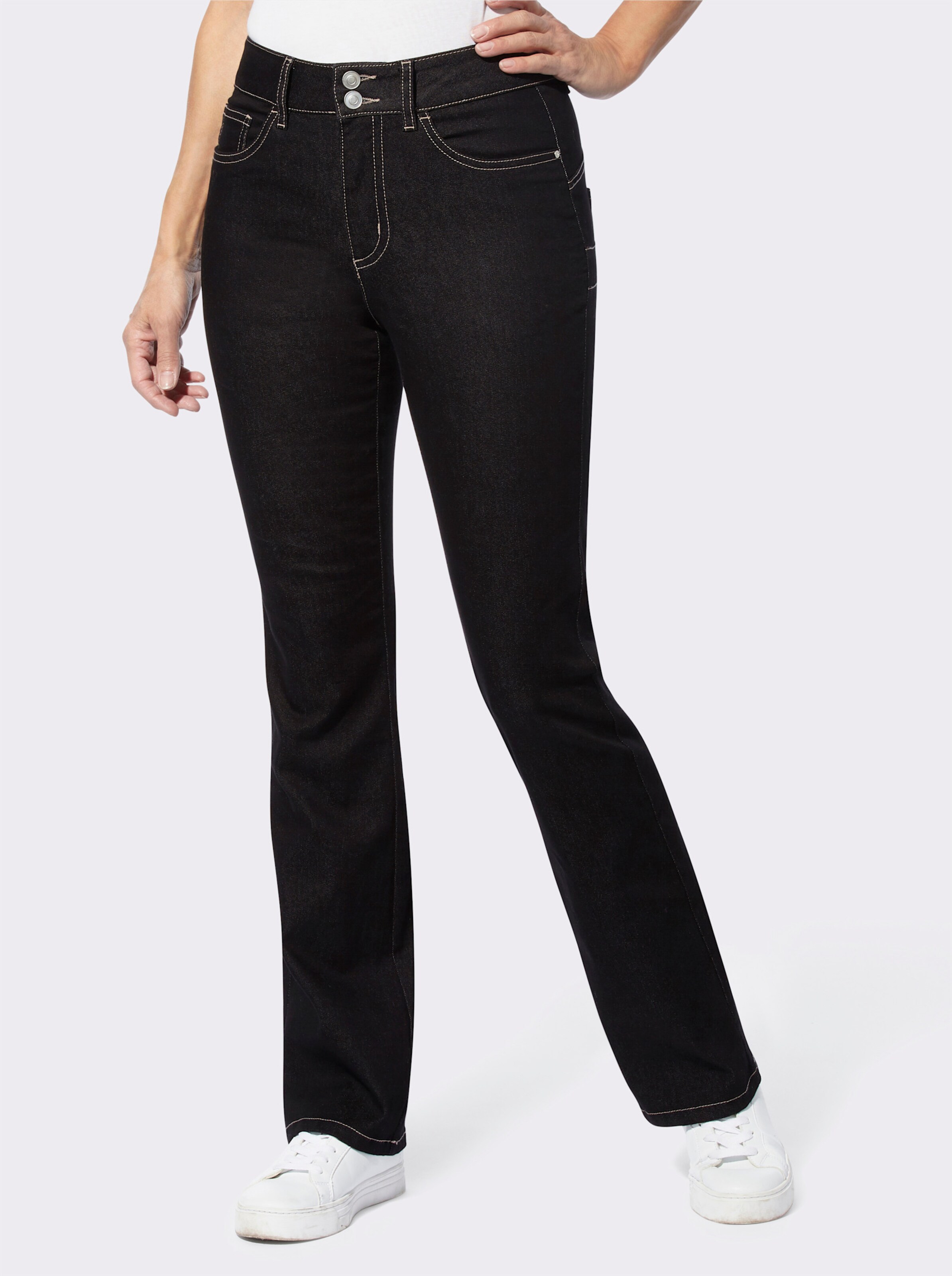 Bootcut-Jeans mit Push up-Effekt