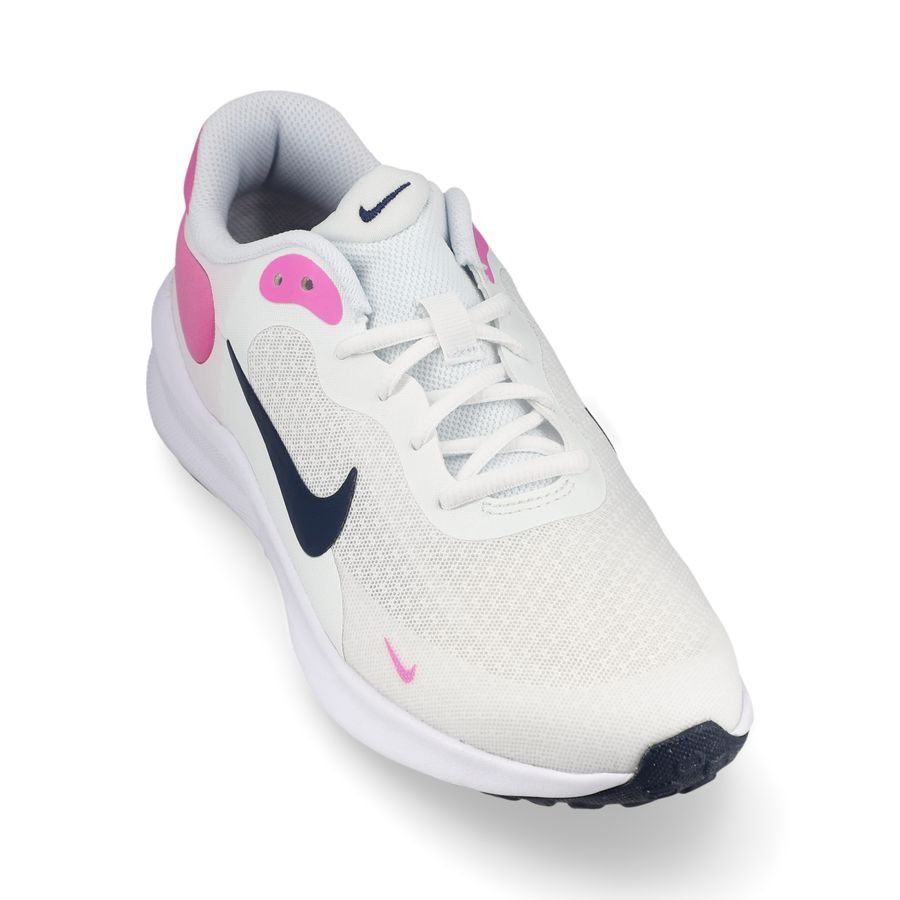 Nike Chaussures de Running Revolution 7 - Blanc/Bleu Marine/Rose Enfant