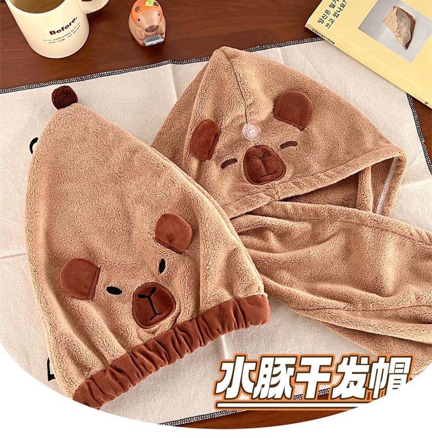 Bohod - Capybara snel drogende koraal fleece haarhanddoek (verschillende designs)