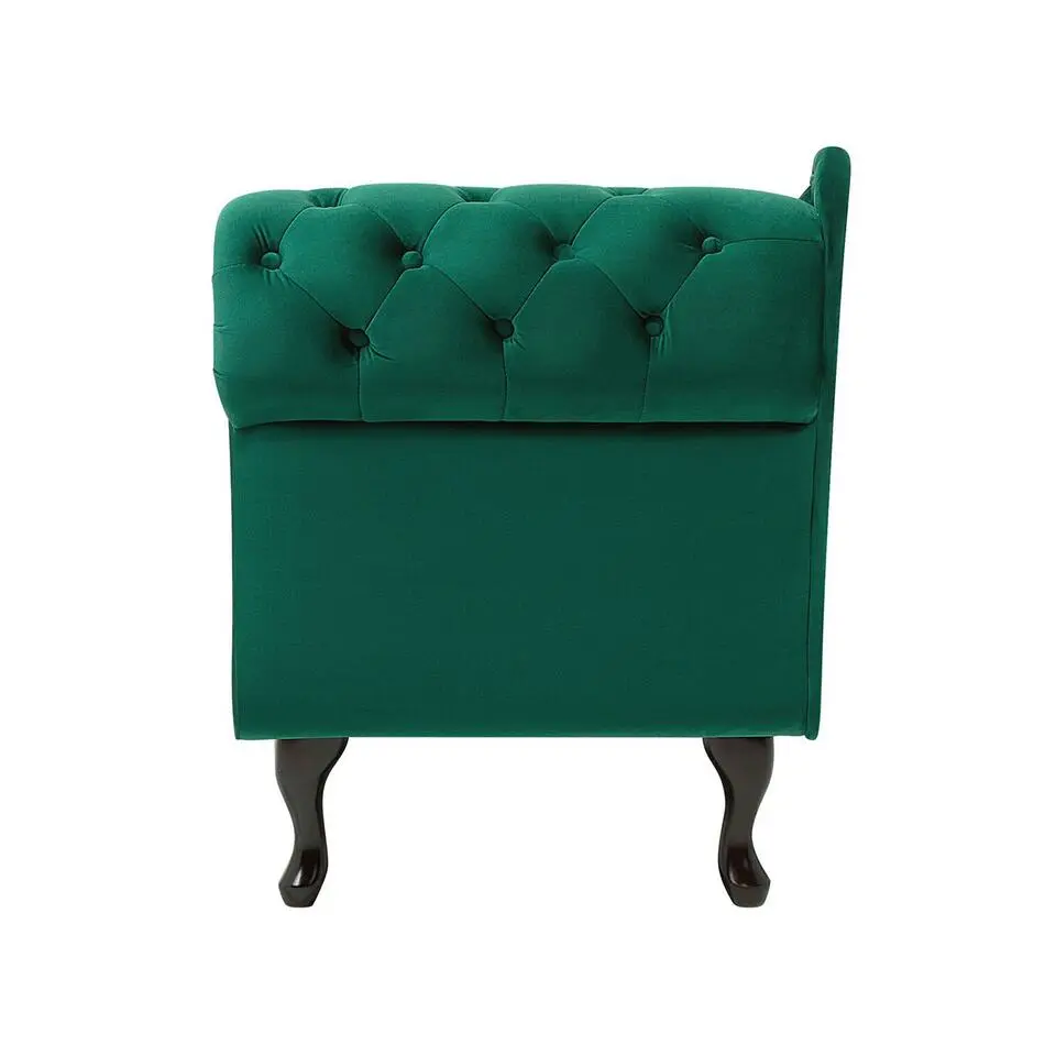 NIMES - Chaise longue - Groen - Rechterzijde - Fluweel