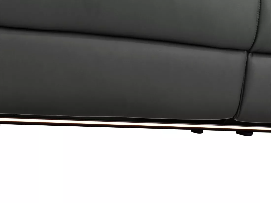 Pareli | Canapé 2 places avec fonction électrique en PU noir