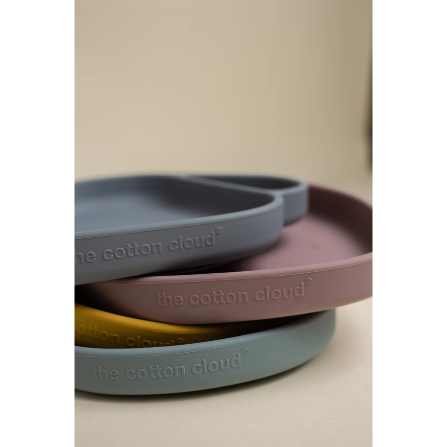 the cotton cloud Teller mit Saugfuss aus Silikon Alfie Jade