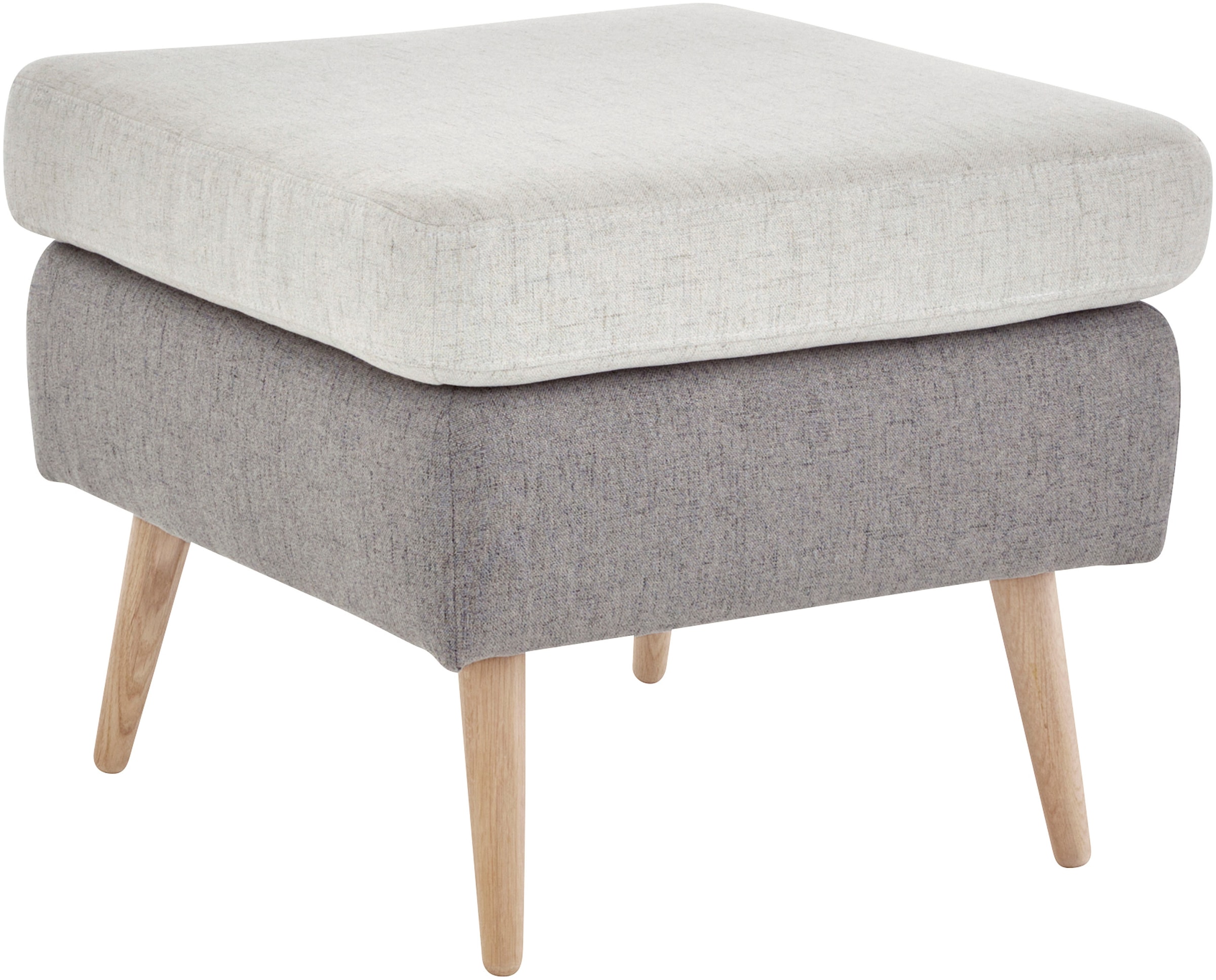 Home affaire Hocker »Salla« 2-farbig,  Bouclé oder Struktur fein, passend zum Sessel