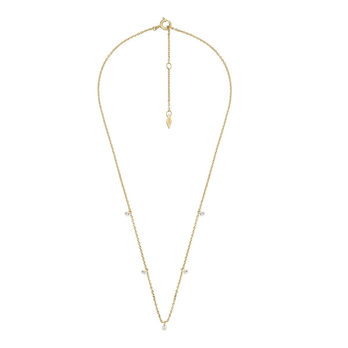 Collier Fossil Sadie Shine Bright en laiton doré