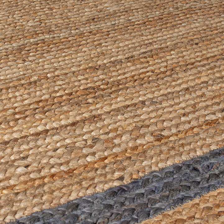 Jute vloerkleed - Grazo Naturel/Grijs