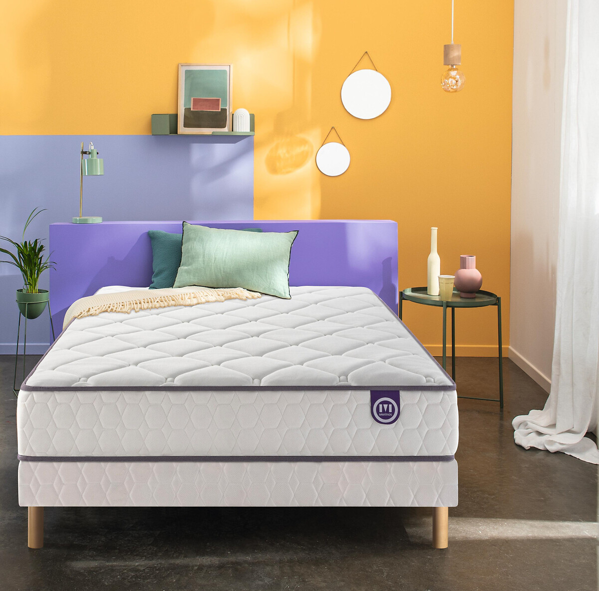 MERINOS<br>Base de cama estofada Twist