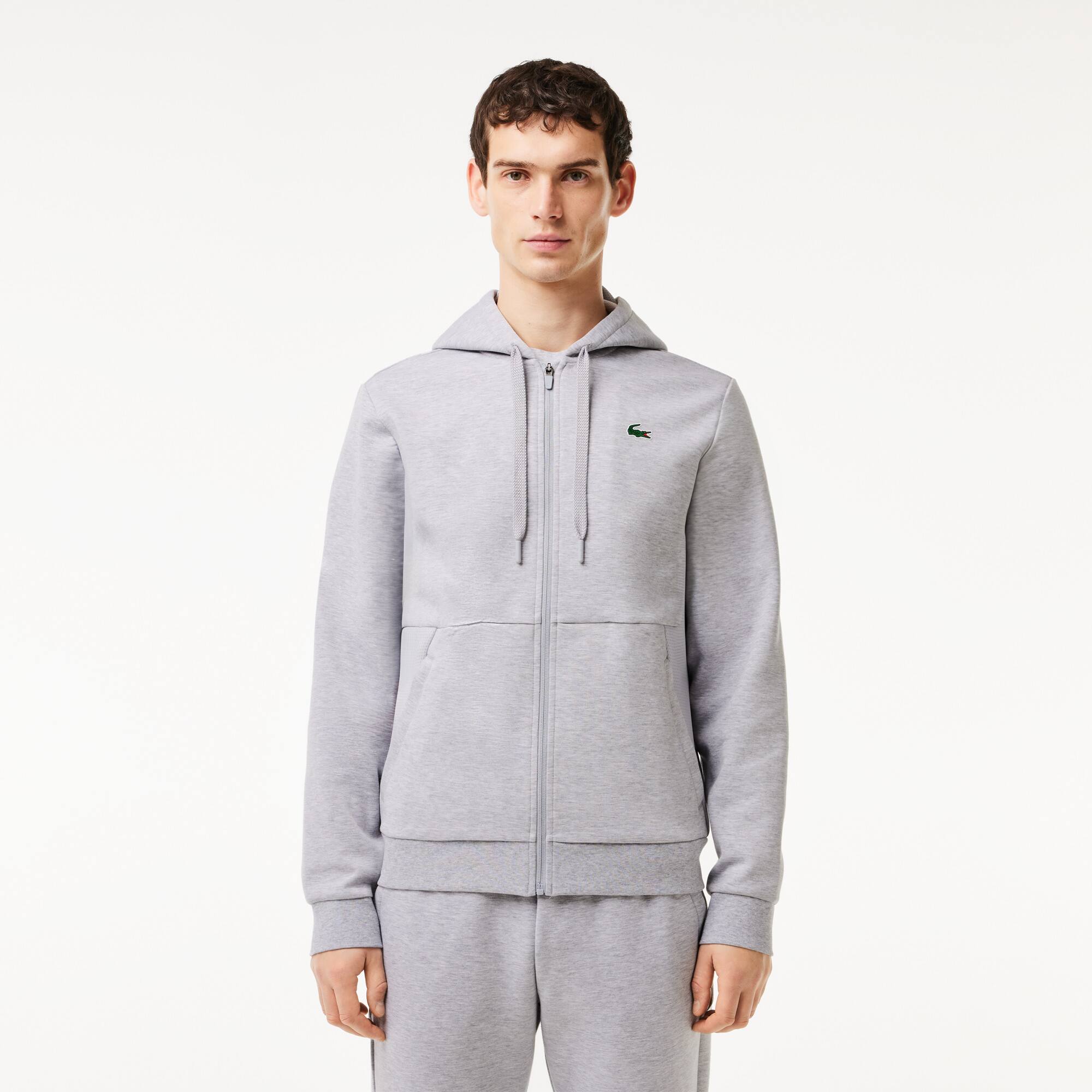 Sweatshirt à capuche Lacoste SPORT avec empiècements en mesh Sweatshirts - Gris - Lacoste - Homme