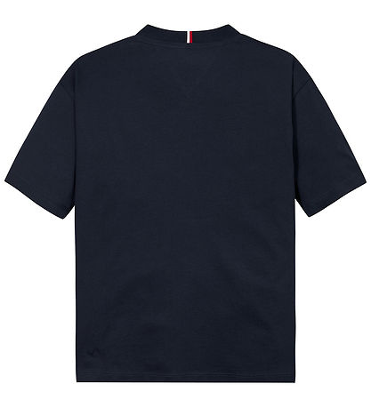 Tommy Hilfiger T-Shirt - Flagge Fun - Dark Nacht Navy m. Print