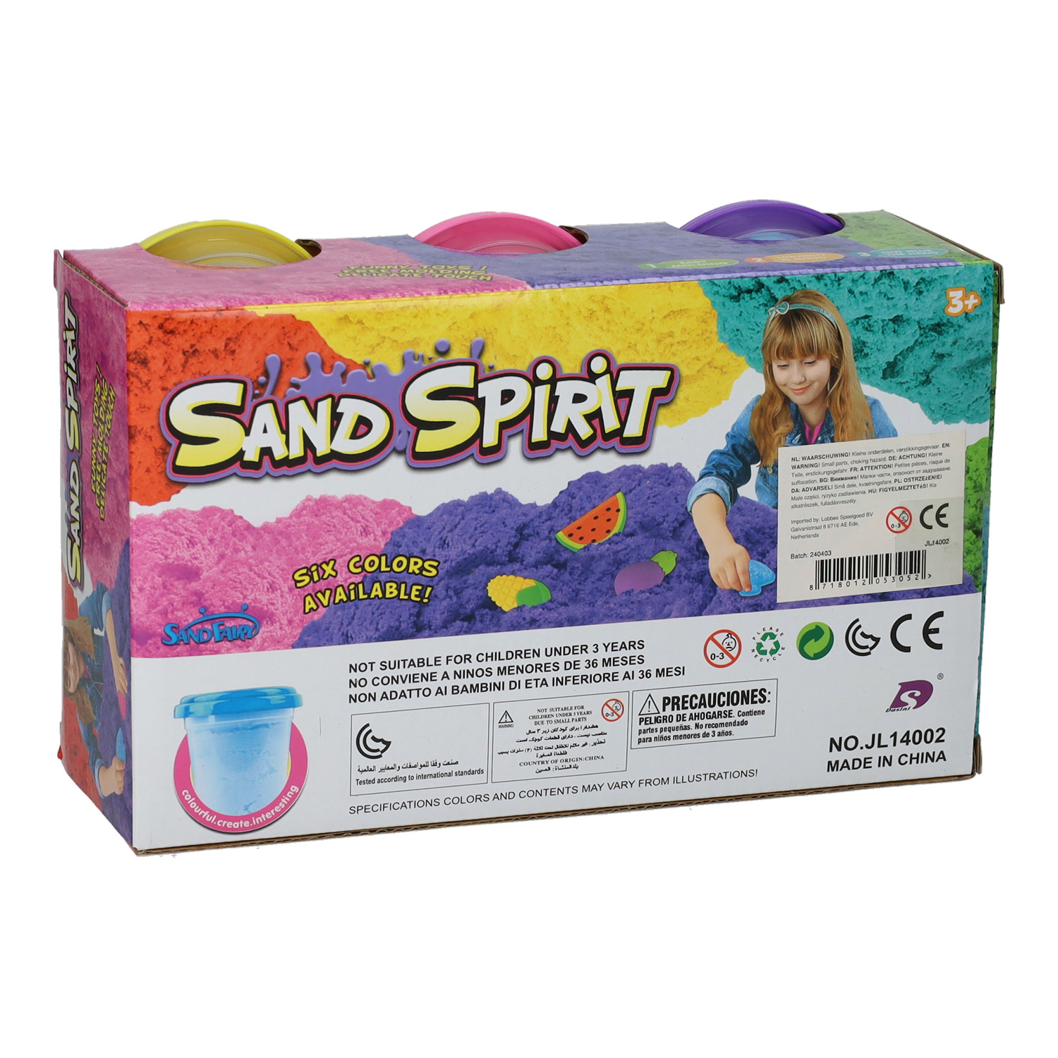 Speelzandset 6x100gr