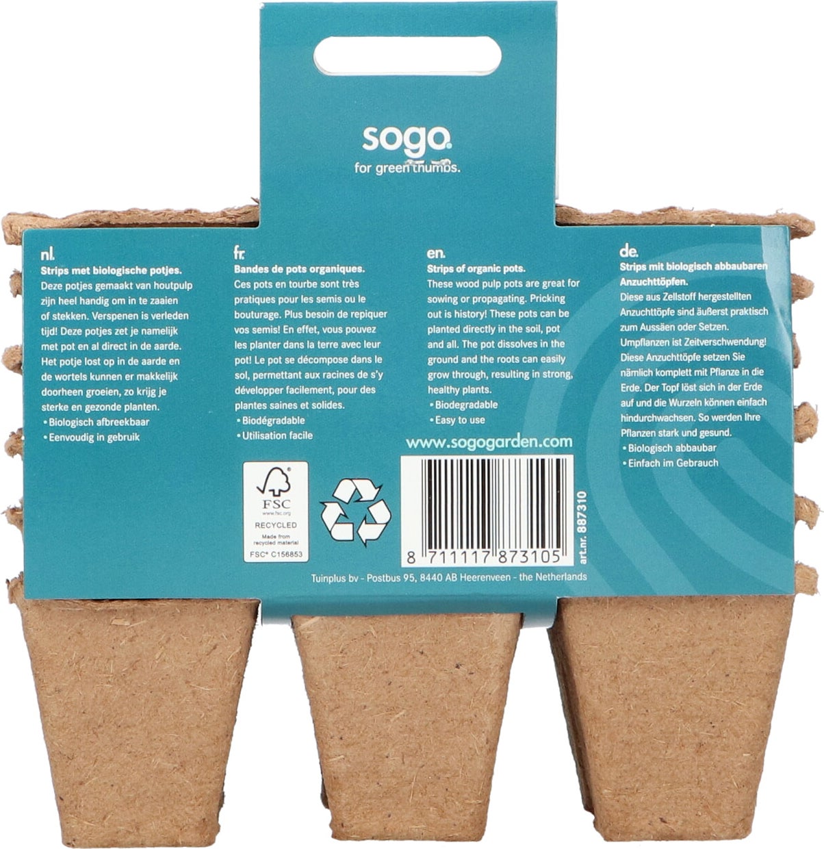 Sogo kweekpot 4 x 4 cm 6 stuks