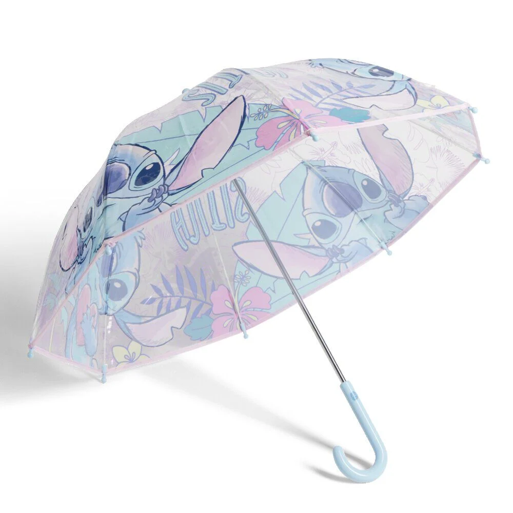 Parapluie bulle Stitch rose polyester et métal