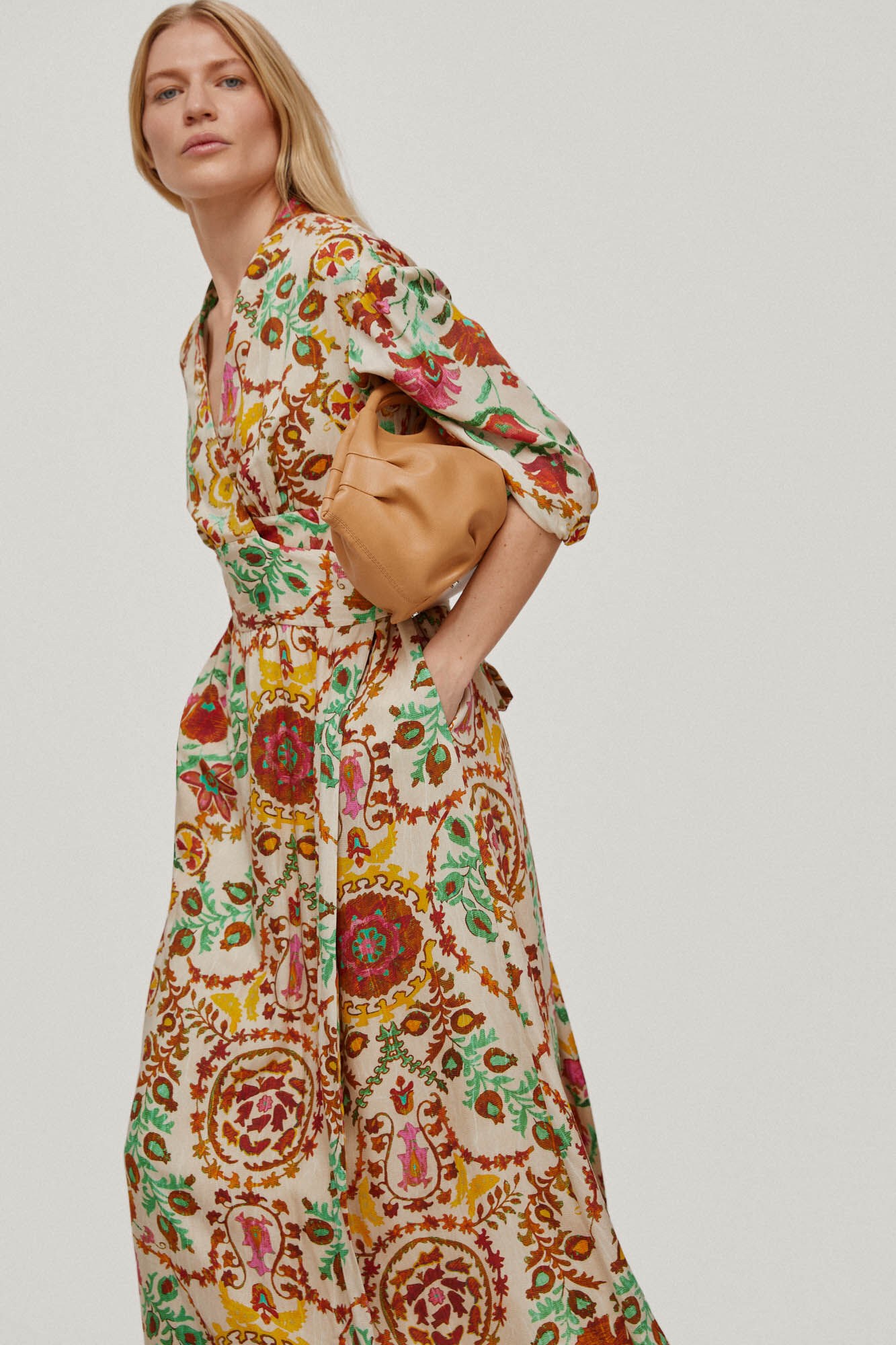 Vestido envelope estampado - Vários