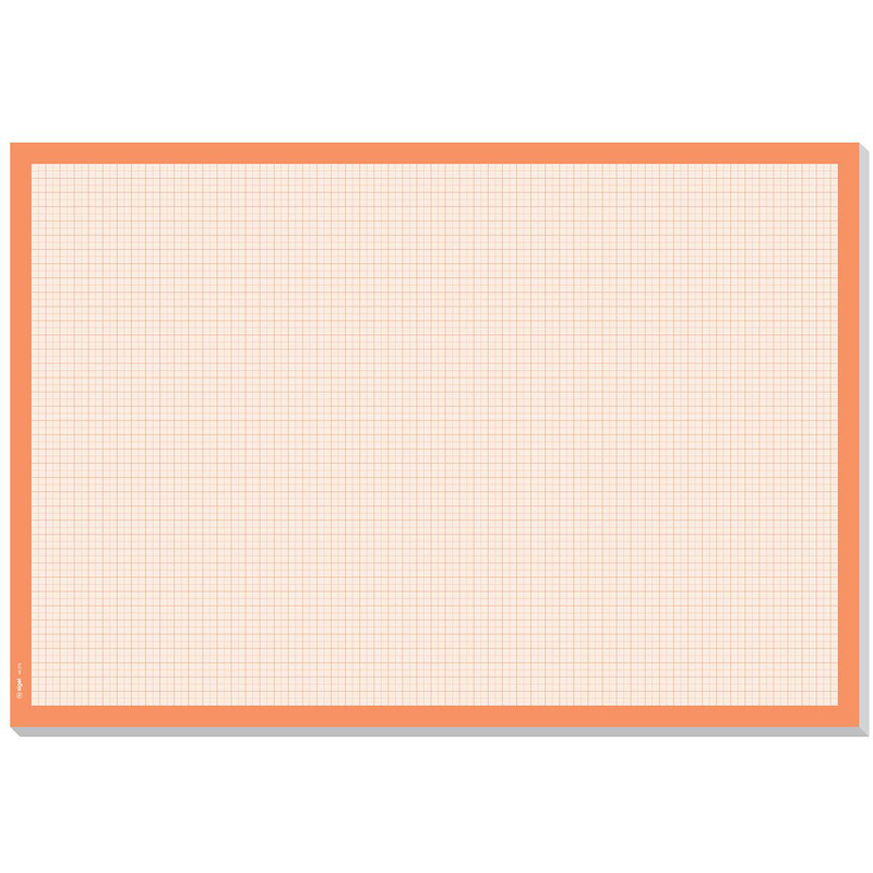 Sigel Schreibunterlage Graph, weiss/orange