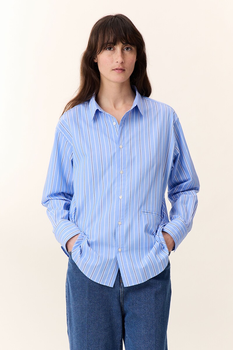 LEON & HARPER<br>Camisa listrada de manga comprida CYRCE