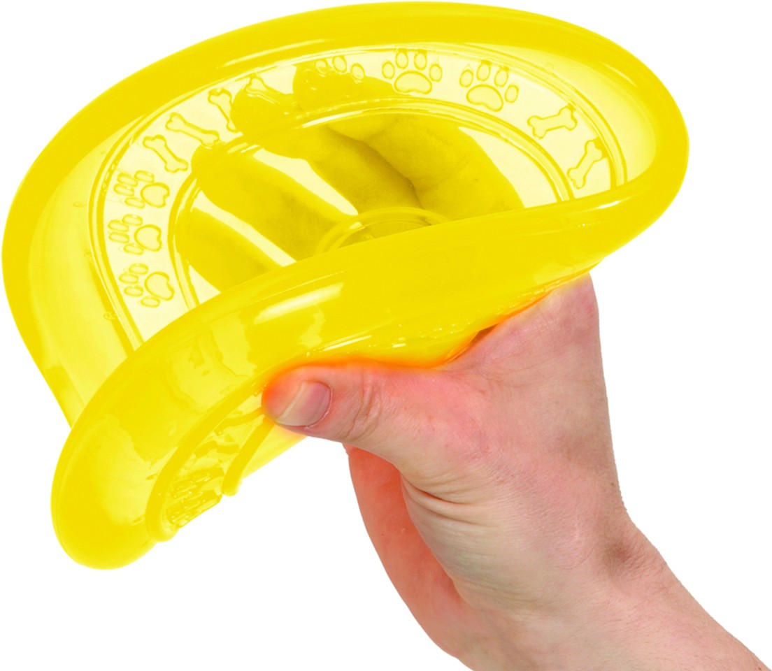 Flamingo - Frisbee 23 cm holdbar tpr termoplastik som er blid imod tænder ass.farver