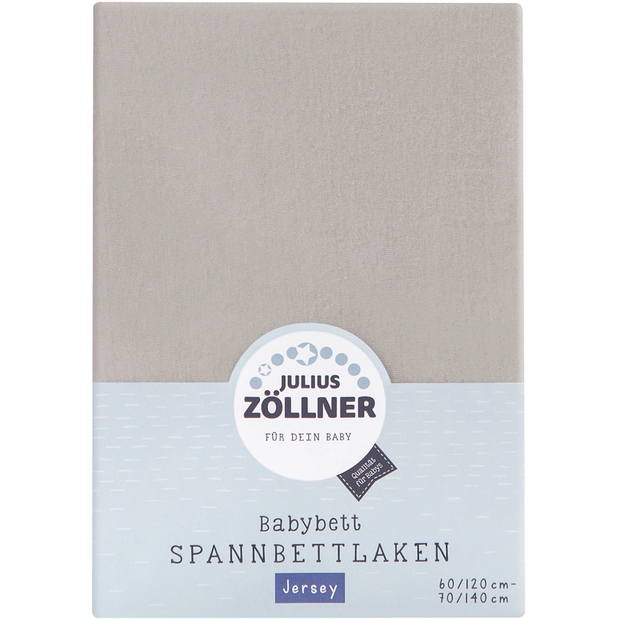 JULIUS ZÖLLNER Spannbetttuch Jersey taupe 70 x 140 cm