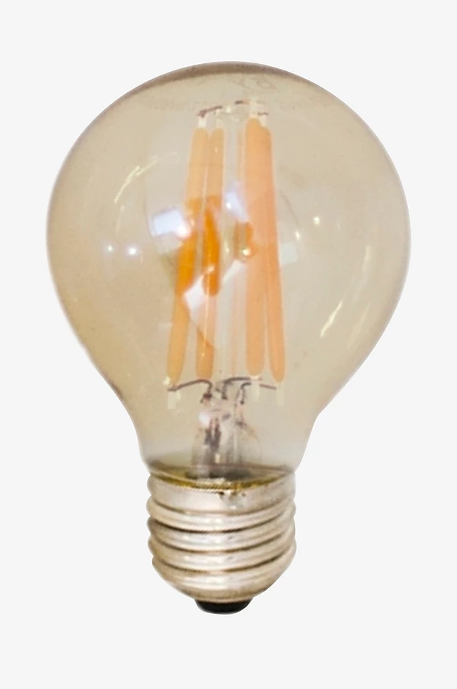 Filament dekorpære, LED, kan dimmes, E27, 4W, Ø 60 mm rav