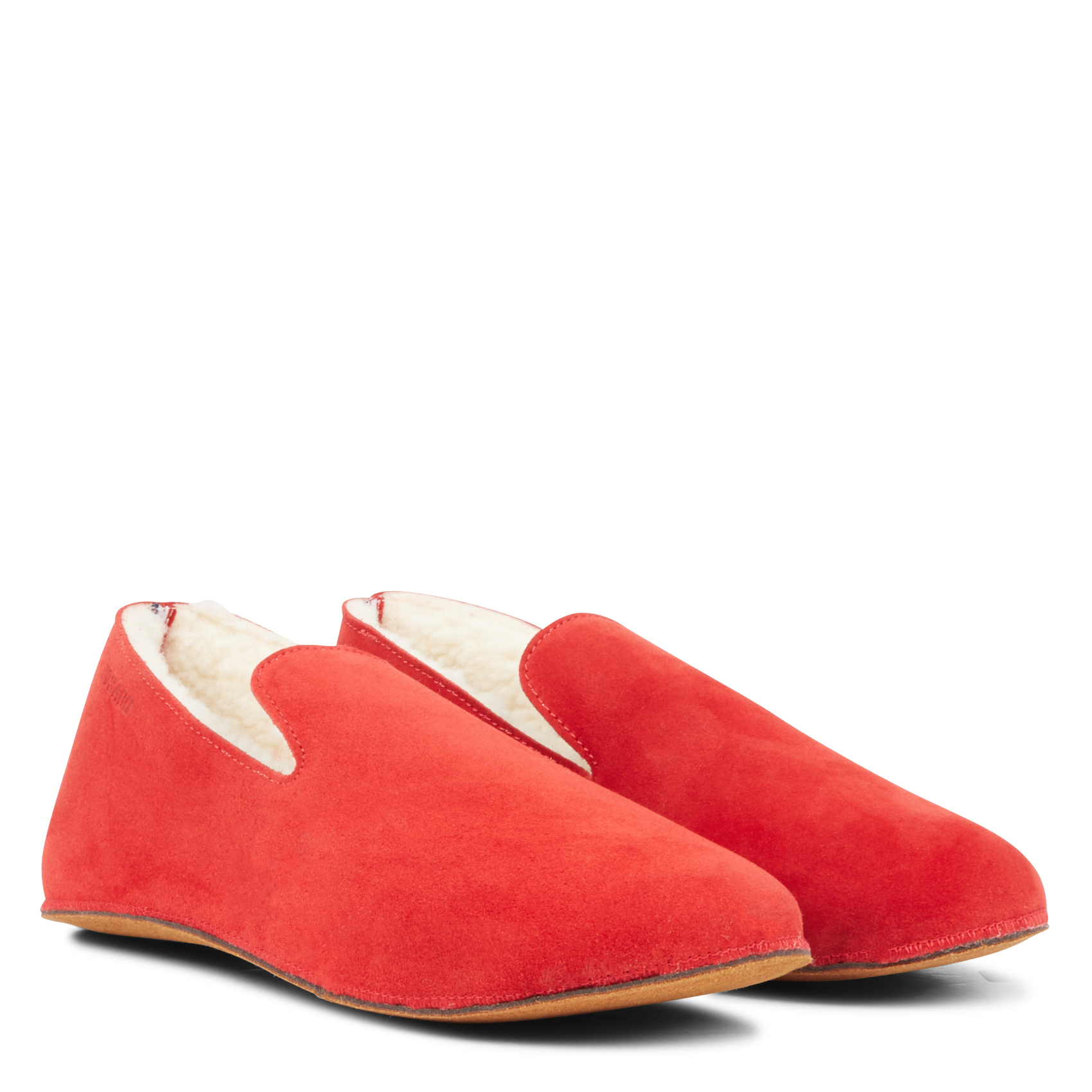COCO - Chaussons en cuir fourrés | Rouge