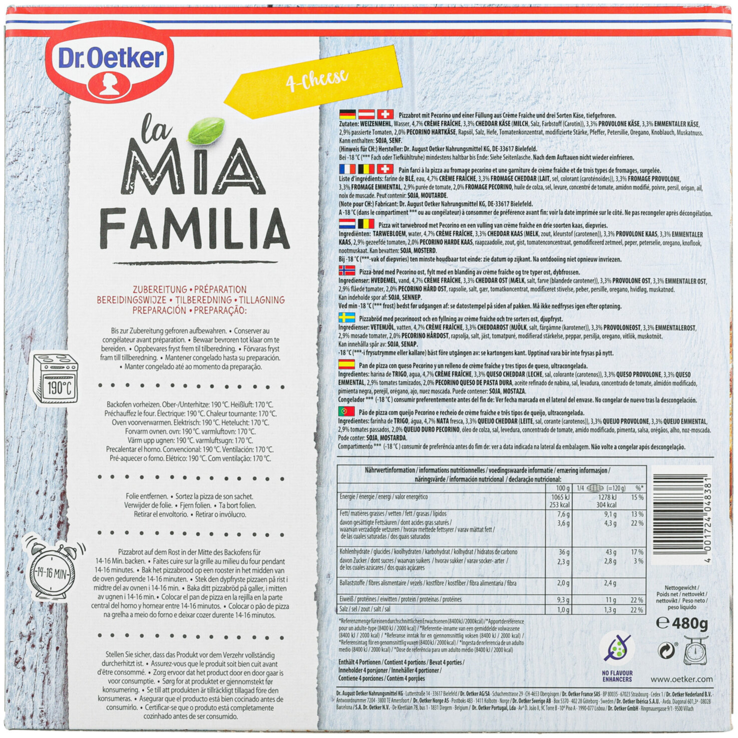 Dr.Oetker La Mia Familia 4Cheese