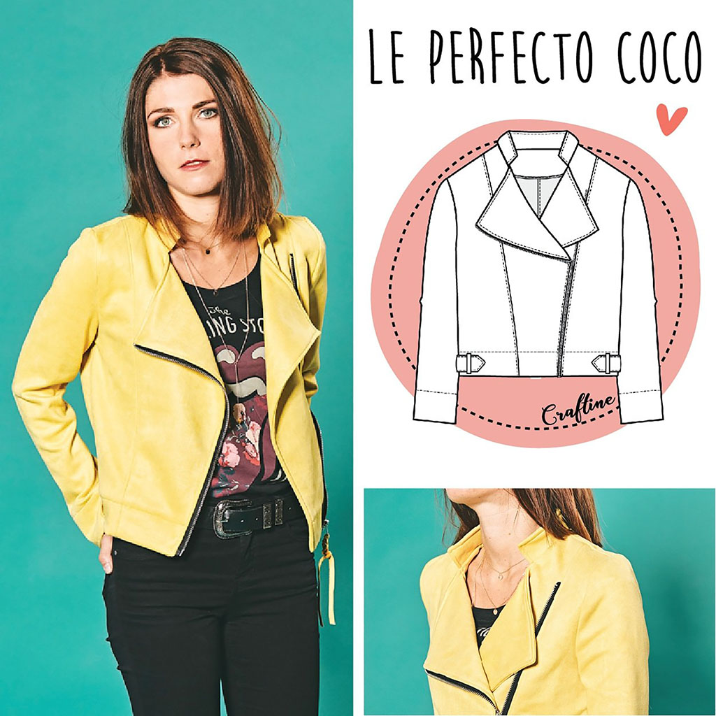 Patron de couture veste Perfecto Coco  - CRAFTINE