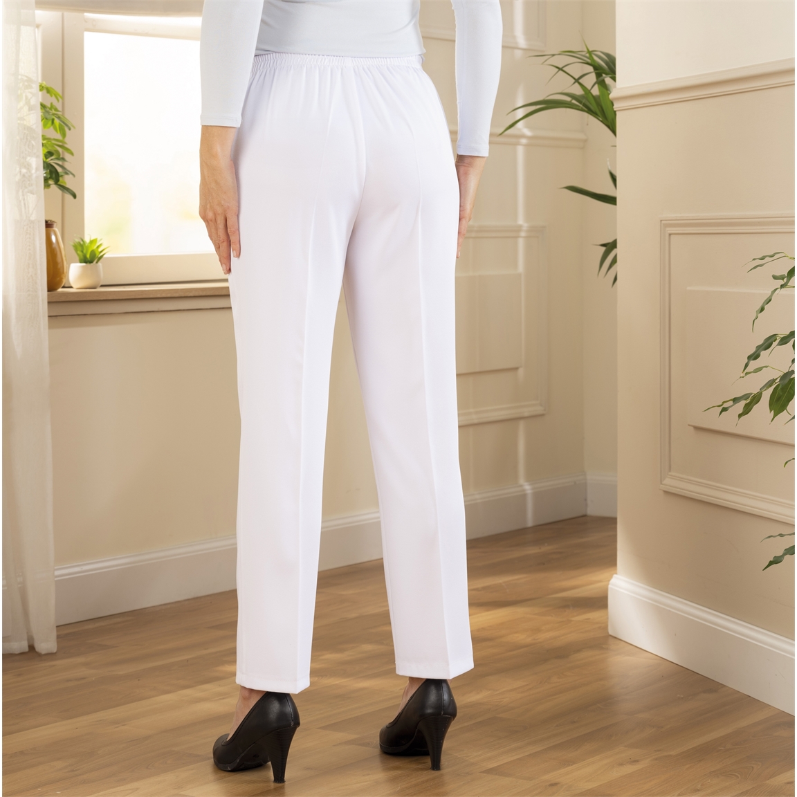 Pantalon à pinces confort Blanc - taille 40