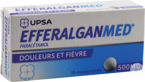 EfferalganMed 500mg Paracétamol Douleurs Et Fièvre 16 Comprimés