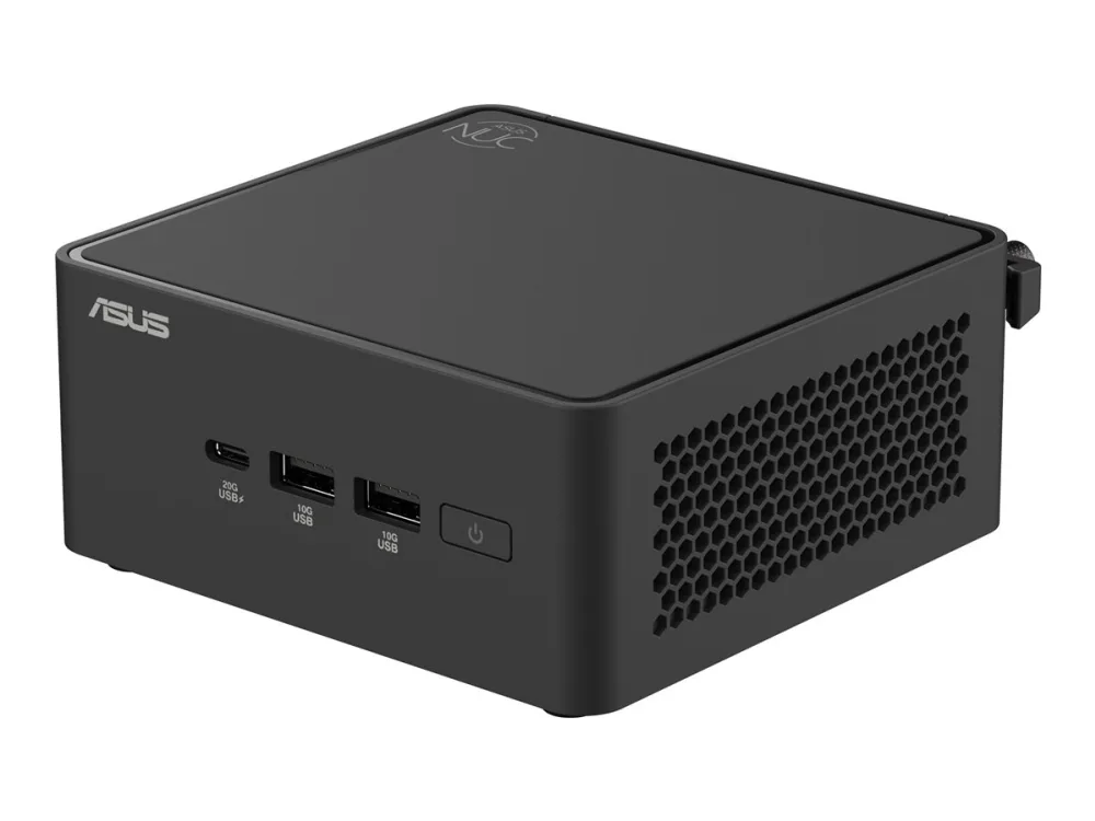 ASUS NUC 15 Pro Tall Kit RNUC15CRHC700002 - Barebone - mini PC 1 x Core Ultra 7 240H / op til 5.2 GHz - RAM 0 GB - Intel Graphics - IEEE 802.11ax (Wi-Fi 6), IEEE 802.11be (Wi-Fi 7), Bluetooth 5.4 - sort