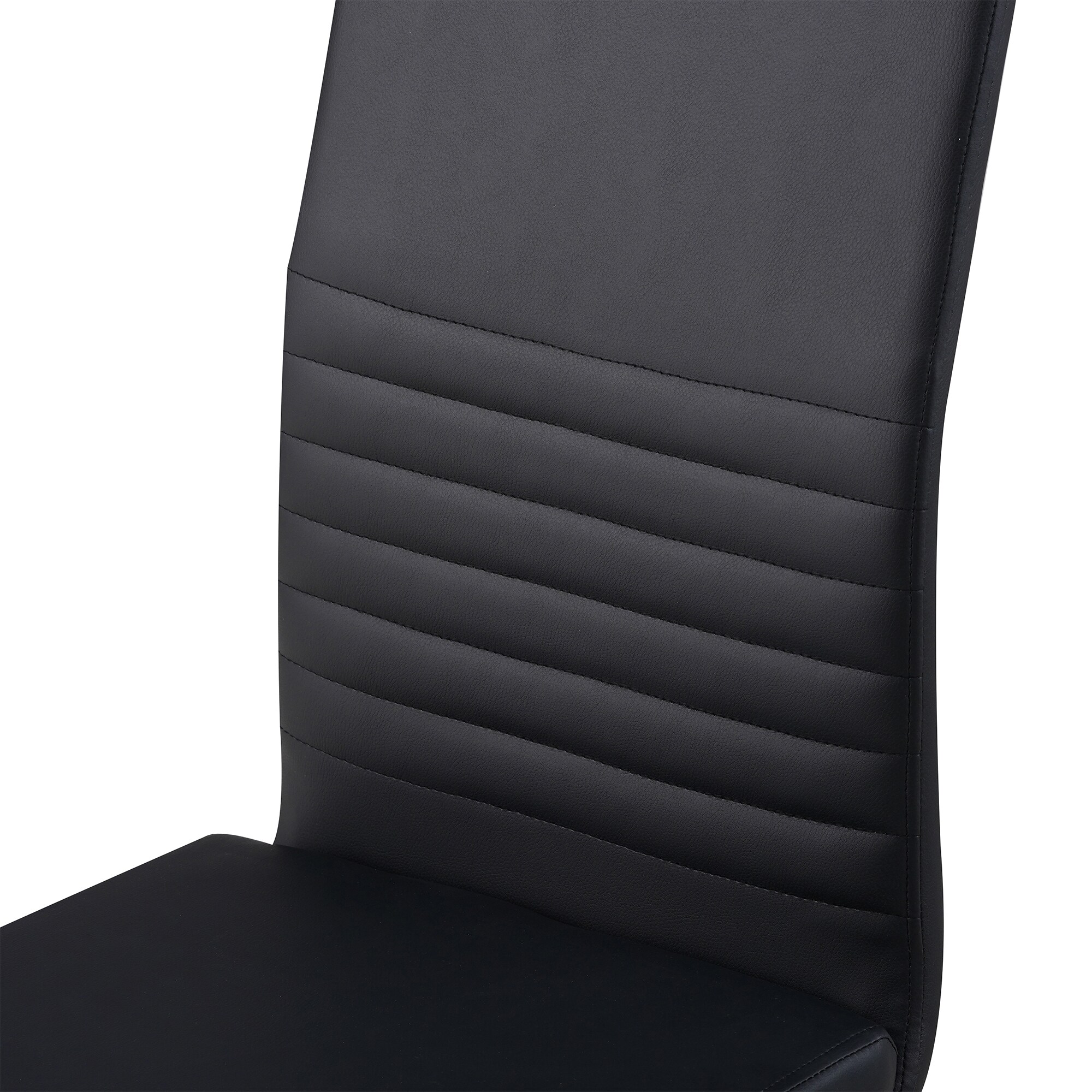 Albatros Freischwinger Stühle 4er Set BURANO, Schwarz - Esszimmerstuhl Schwingstuhl, modernes Design, Kunstleder-Bezug, dicke Polsterung - Küchenstuhl, Polsterstuhl, Stuhl Esszimmer Esstisch