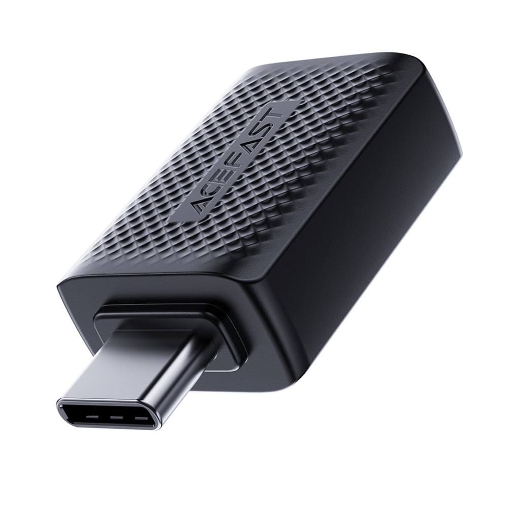 USB C (m) auf USB A (w) Fast Charge Schnelllade und Daten Adapter (5.0 Gbit/s) - Schwarz
