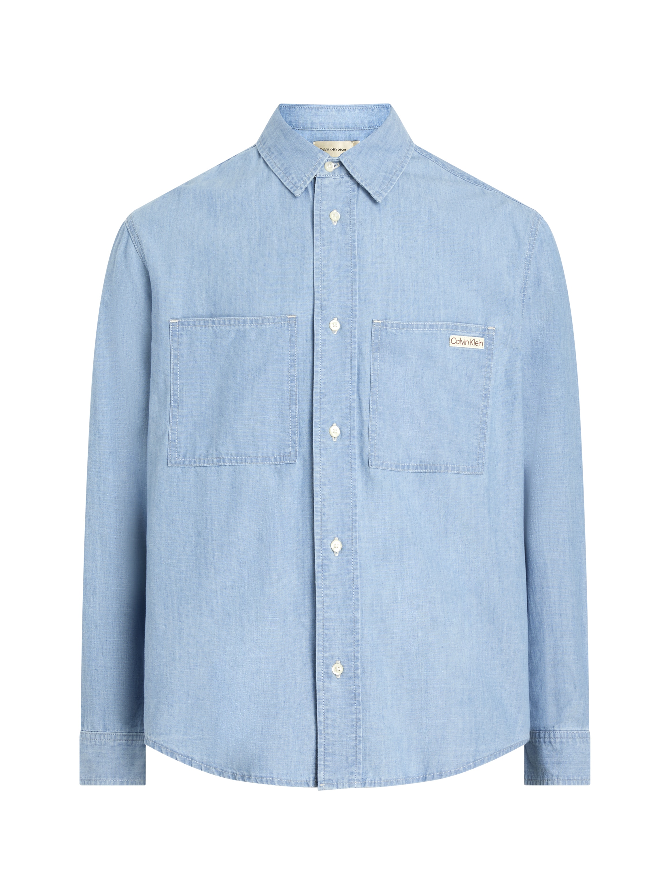 Calvin Klein Jeans Jeanshemd »EASY CHAMBRAY SHIRT« Logodruck, Brusttaschen
