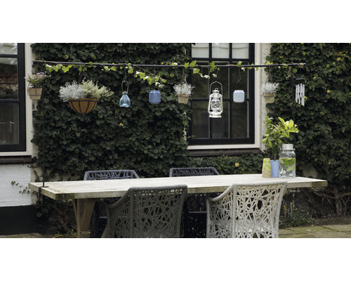 Tafeldecoratiehanger, decoratiestang 117-210 x H 110 cm, zwart