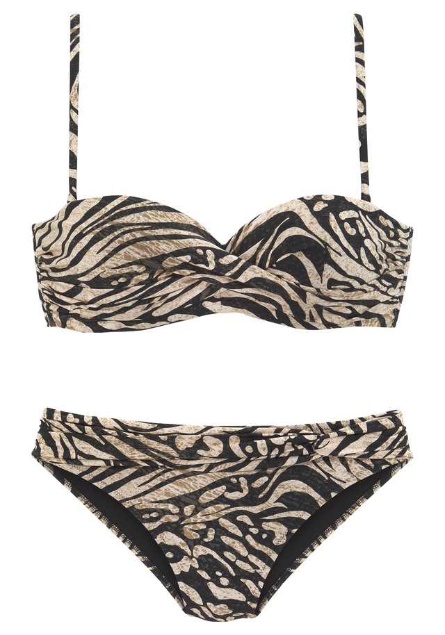Bruno Banani Bügel-Bandeau-Bikini , in trendigem Animalprint