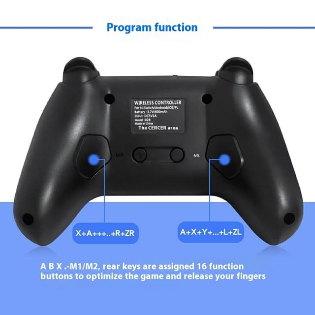 Kompatibel med Nintendo Switch Pro Wireless Game Controller Bluetooth Gamepad Controller