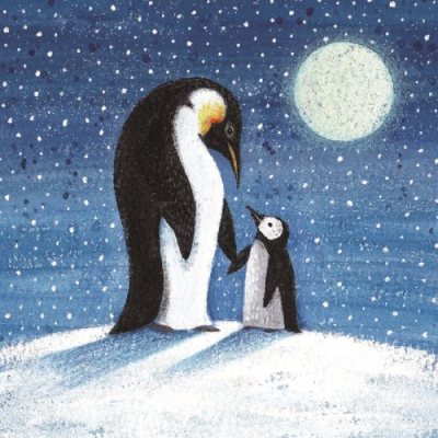 Moonlit Penguins Card