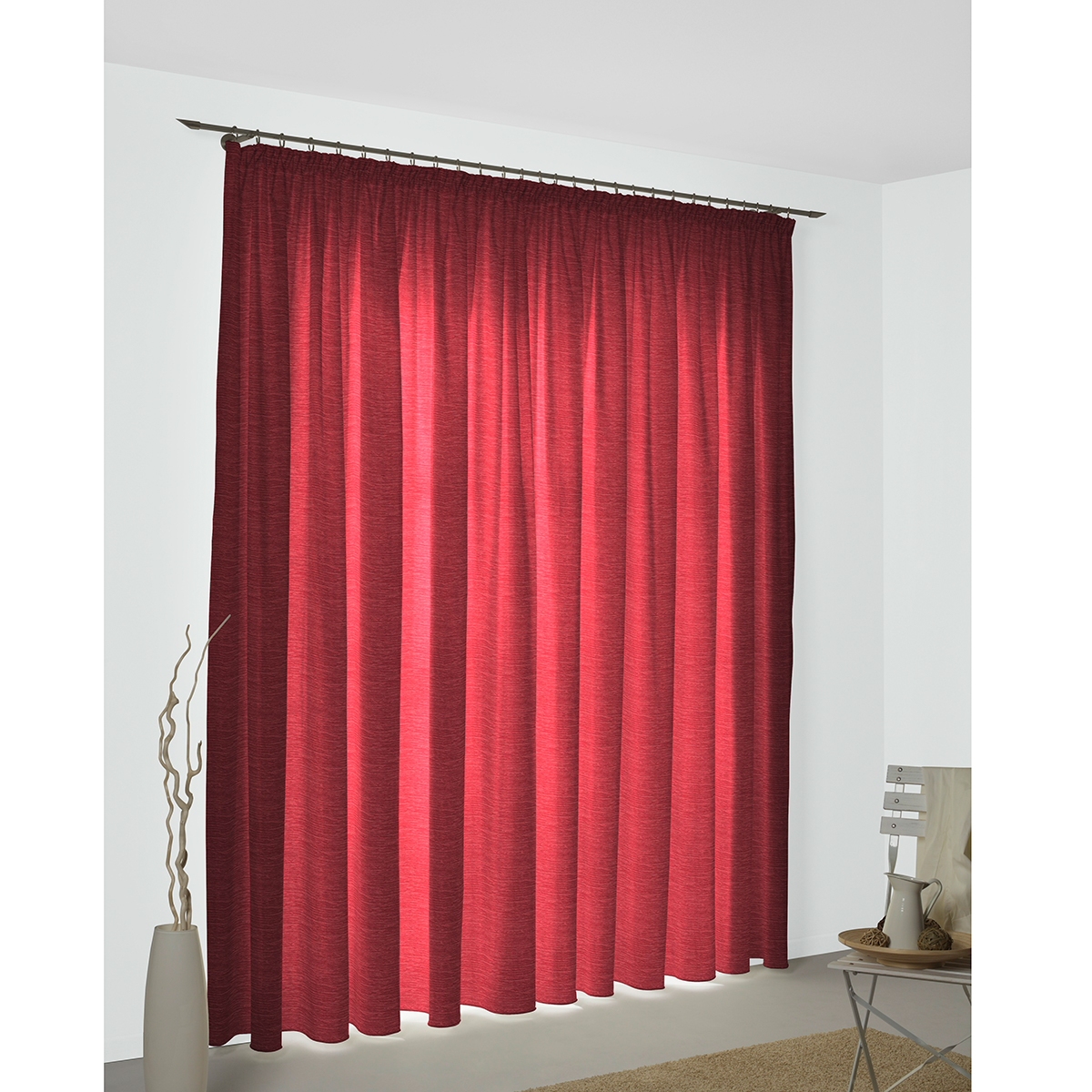 Thermochenille-Vorhang - bordeaux - 135x245 cm