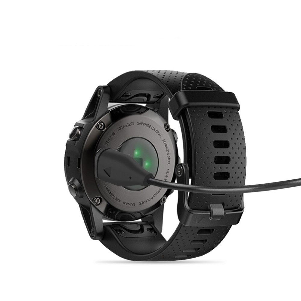 (1m) Garmin Instinct USB A Fast Charging Ladekabel - Schwarz