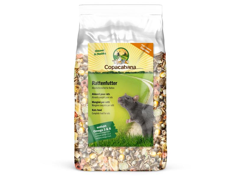 Copacabana Hauptfutter Rattenfutter Supreme, 750 g Alleinfuttermittel für Ratten