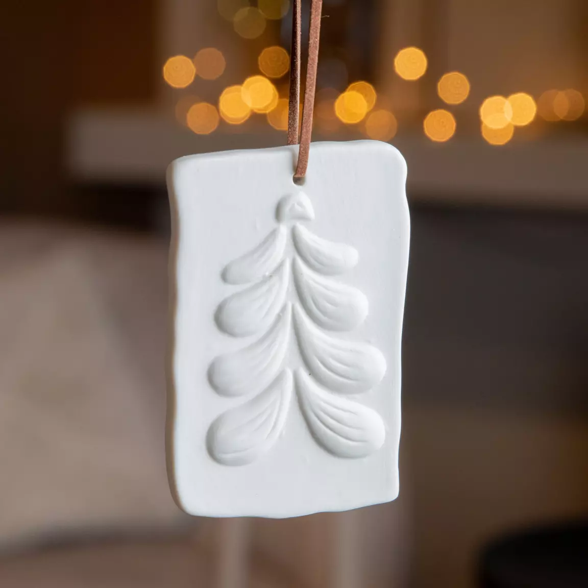 Suspension de sapin (H10 cm) Oli Blanc