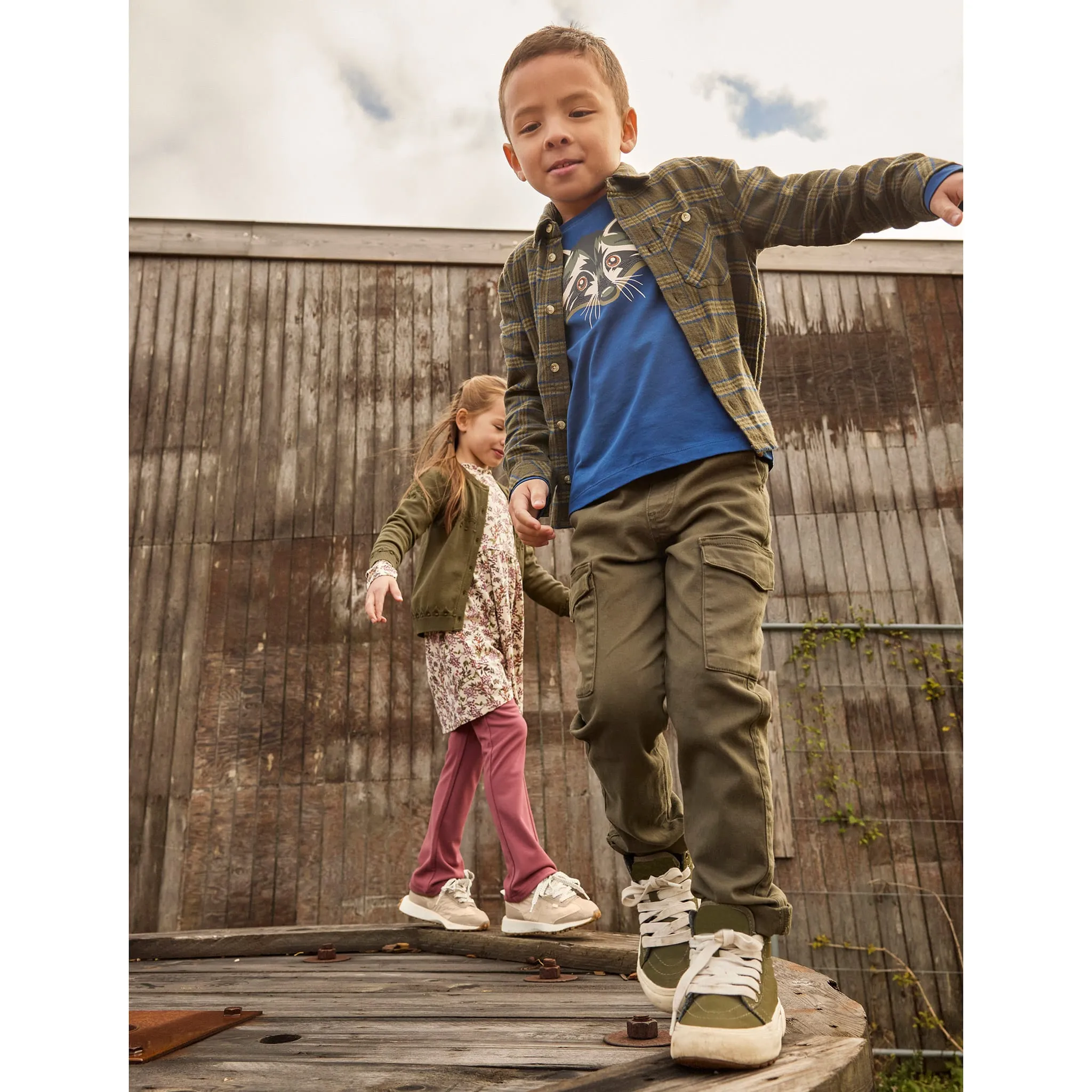 Minymo Chemise Carreaux Olive 3-8ans