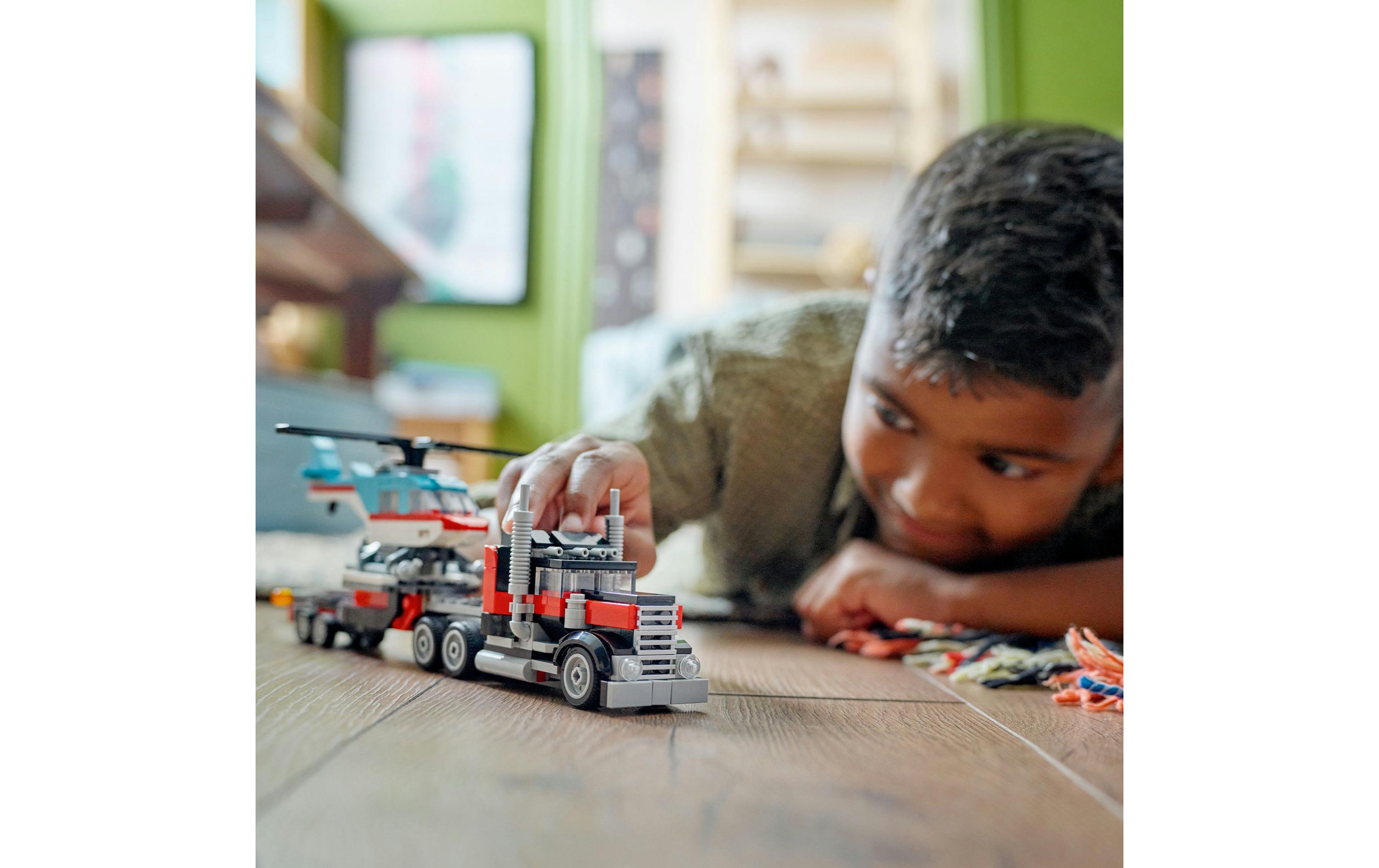 Creator Tieflader mit Hubschrauber 311463-in-1-Spielset