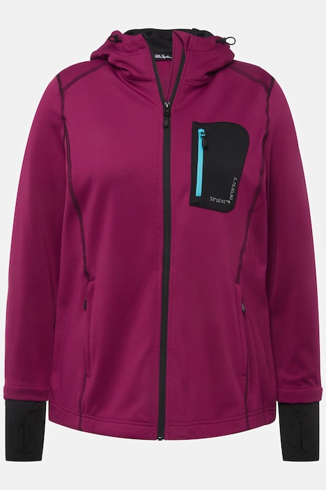 HYPRAR Sweatjacke, Reflektordruck, Kapuze, Daumenloch