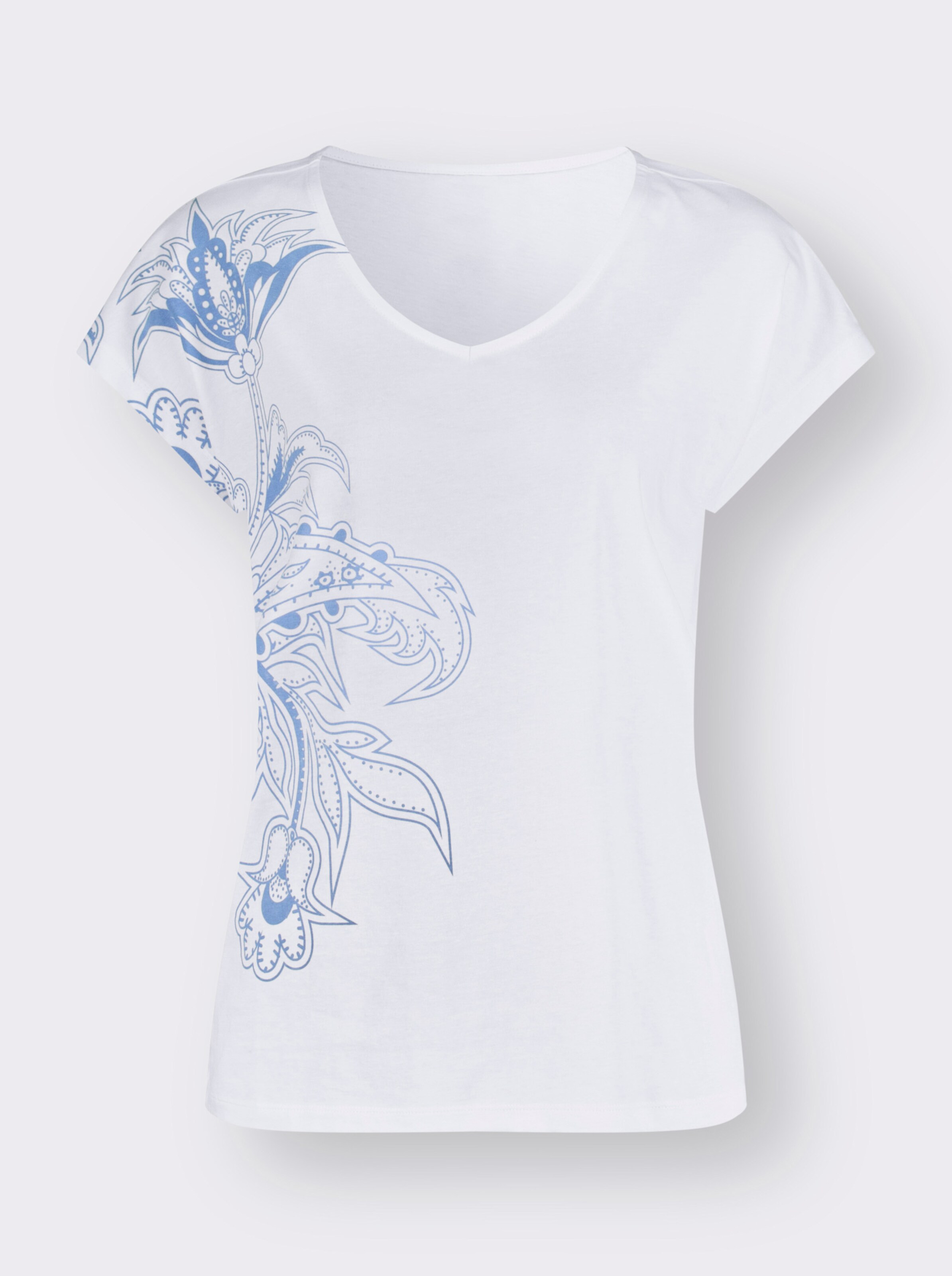 Kurzarmshirt mit Paisley-Muster