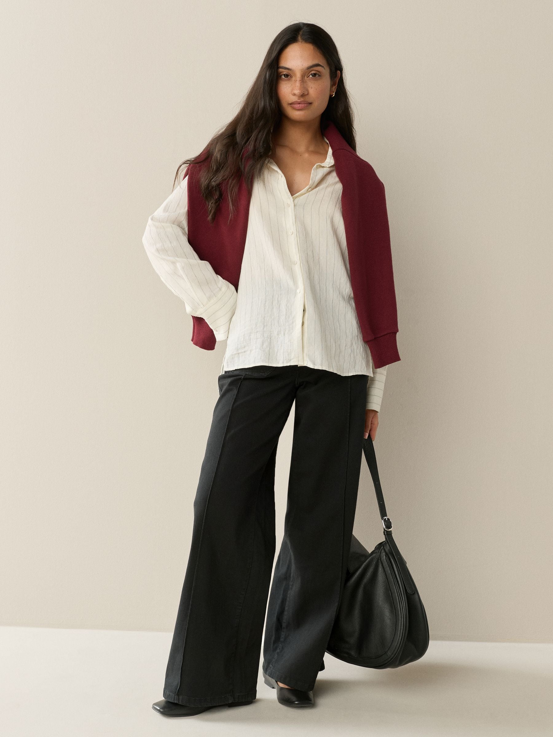 Zwart - Slim Lift and Shape Wide Leg Jeans