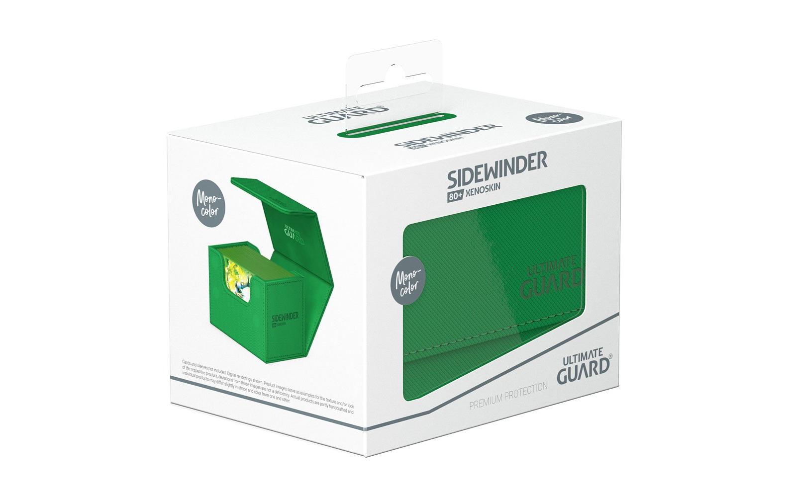 Kartenbox XenoSkin Sidewinder Monocolor 80+ GrünHochwertige Box für Sammelkarten in Standardgrösse