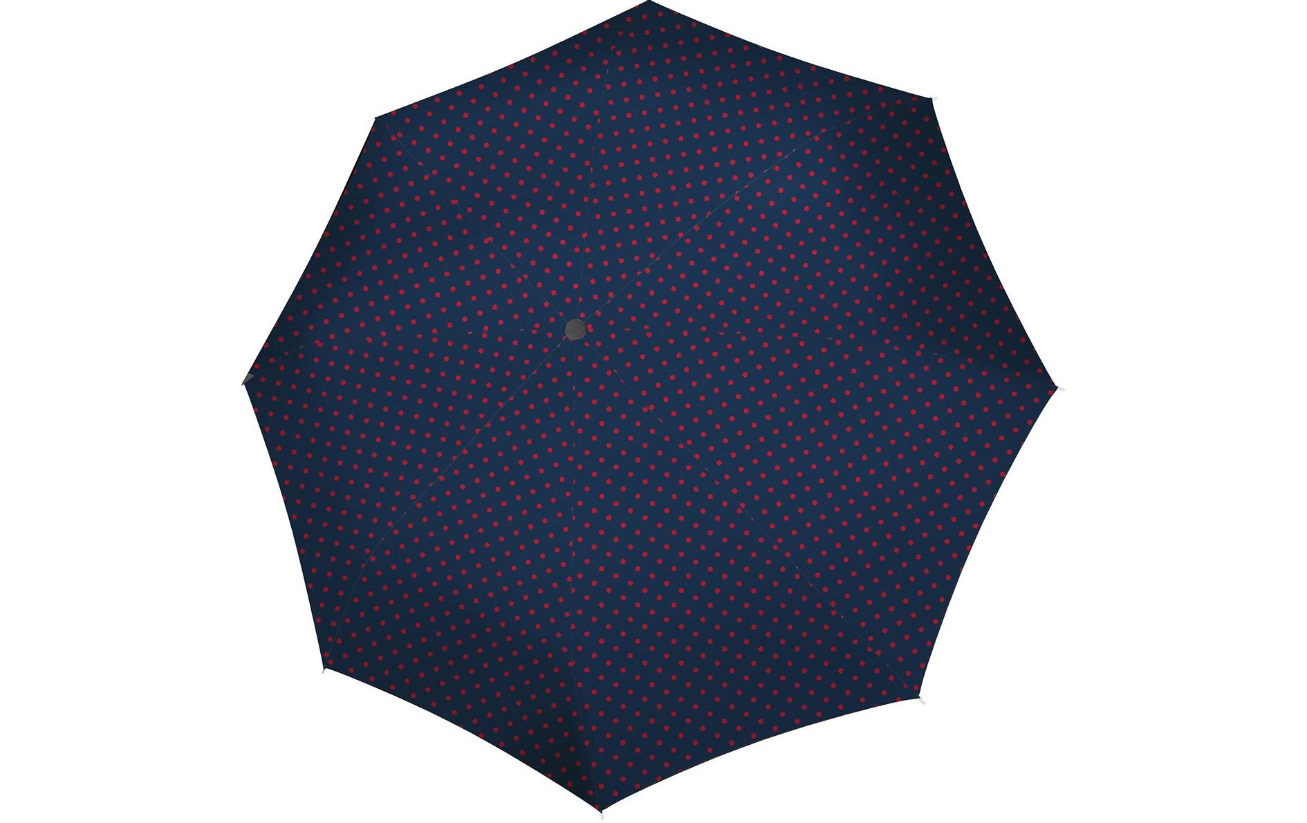 Schirm Pocket Duomatic Mixed Dots RedRegenschirm aus recyceltem PET