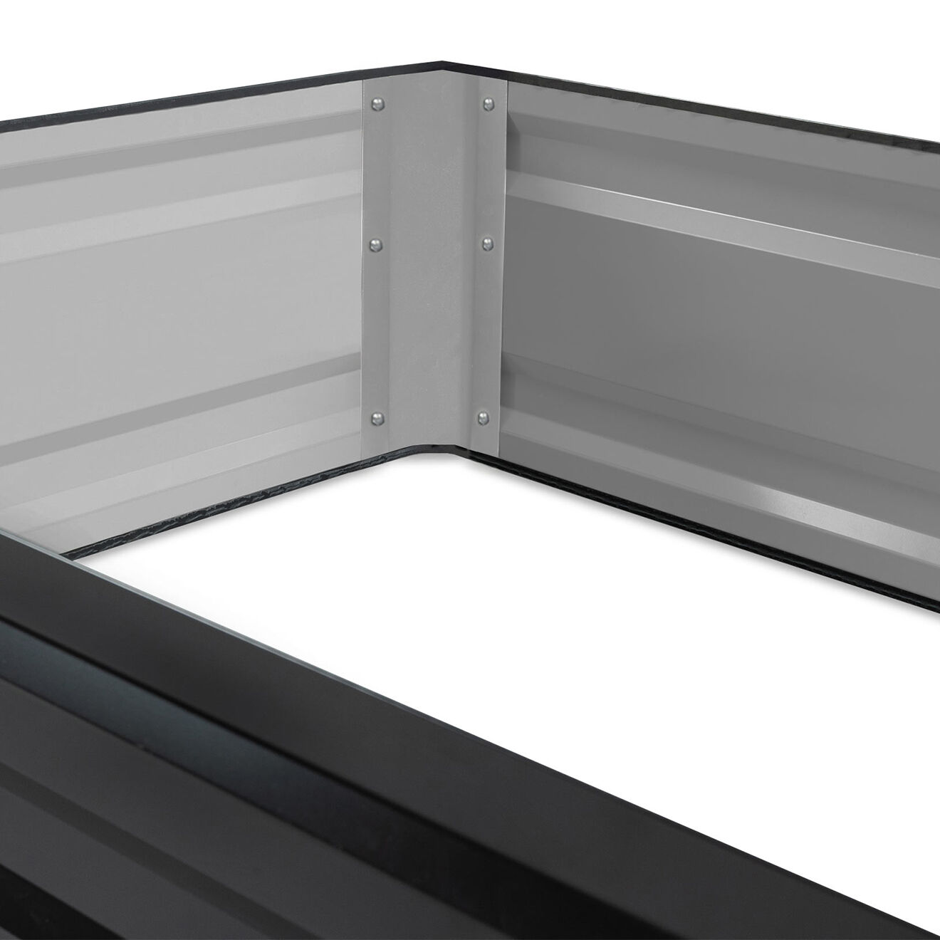 JARDIKT Carré de potager en métal  gris anthracite - 115x80x20 cm