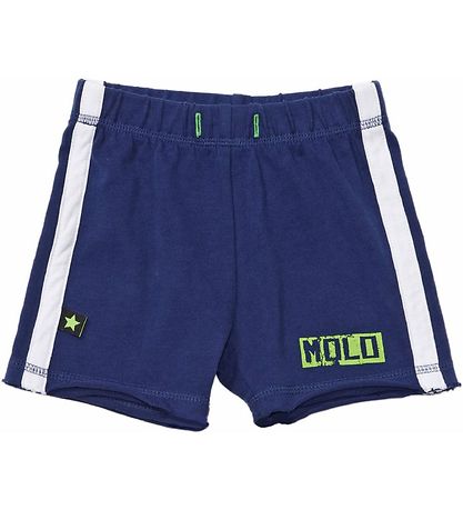 Molo Shorts - Marineblau m. Neongrün