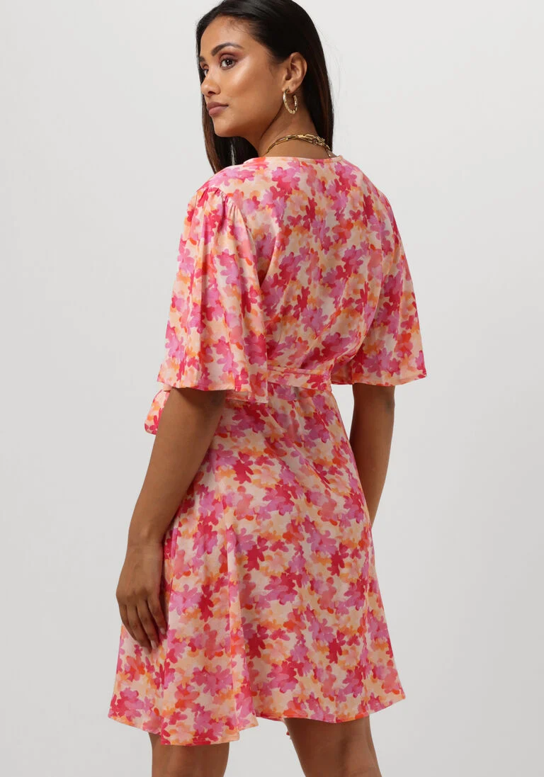 YDENCE roze ydence mini jurk dress aylin